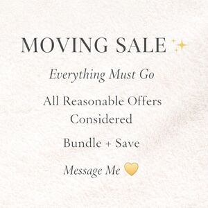 Moving Sale Announcement